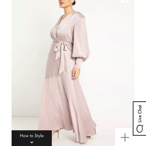 Eloquii Satin Maxi Dress